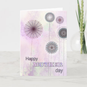 Doodle flowers holiday card