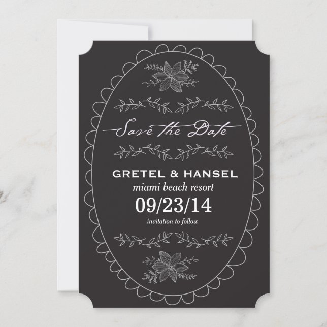 doodle frame save the date (Front)