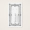 Doodle Frame White Vertical Earring Back Cards
