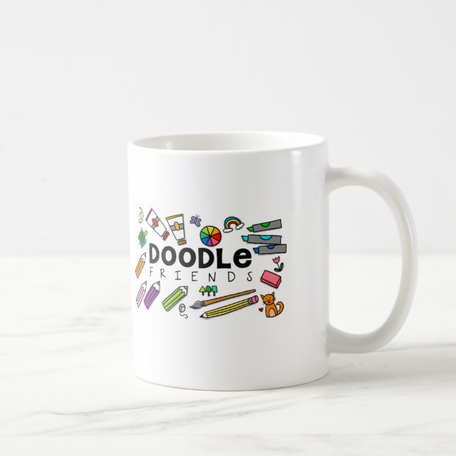 Doodle Friends Mug (with Doodles) (Right)