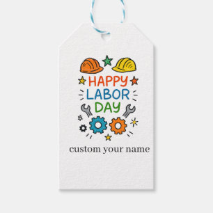 Doodle Fun Labour Day Gift Tags