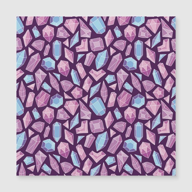 Doodle gems, vintage seamless background. (Front)
