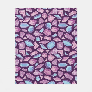 Doodle gems, vintage seamless background. fleece blanket