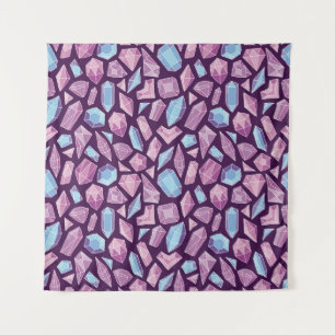 Doodle gems, vintage seamless background. tapestry