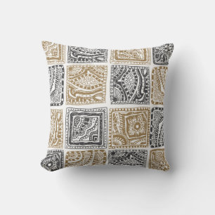 Doodle geometric, vintage abstract pattern. cushion