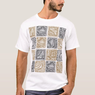 Doodle geometric, vintage abstract pattern. T-Shirt