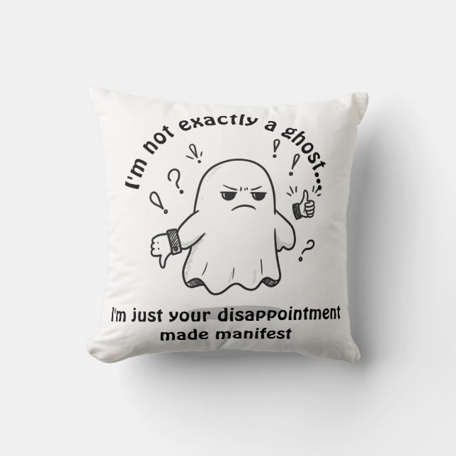 Doodle Ghost Designs for a Touch of Fun Cushion (Front)