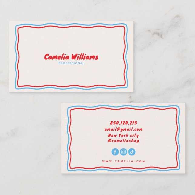 doodle groovy business card (Front/Back)