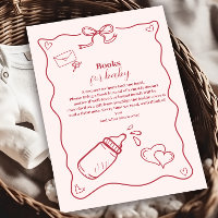 Doodle Hand Drawn Bow Baby Shower Books for Baby