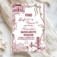 Doodle Handwritten Vino Before Vows Bachelorette