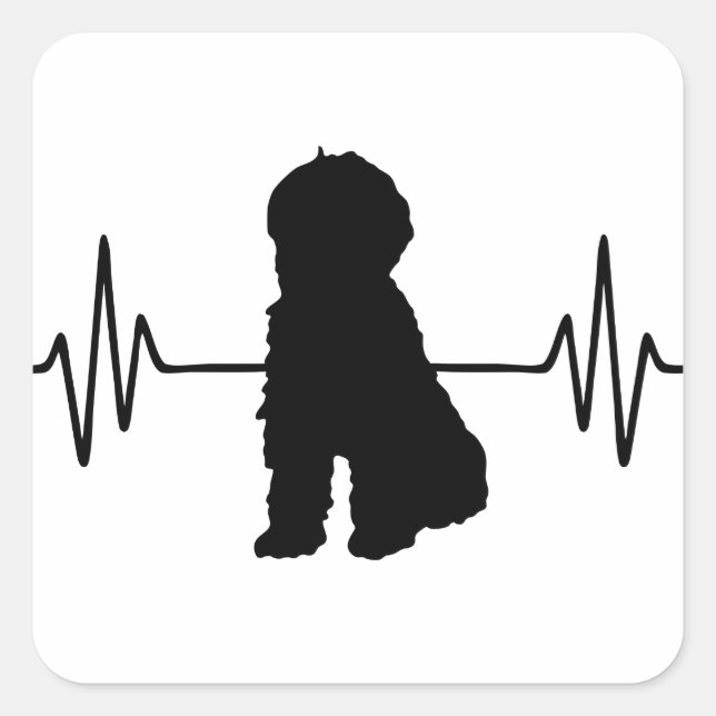 Doodle Heart Square Sticker (Front)