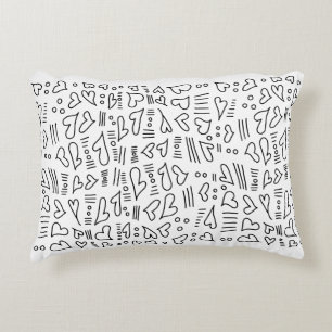 Doodle hearts 35 decorative cushion