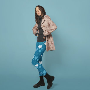 doodle hearts leggings