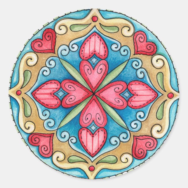 Doodle Hearts - Stickers (Front)