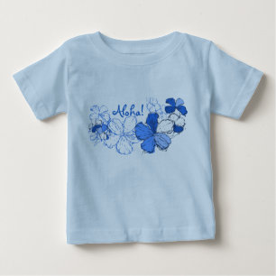 Doodle Hibiscus Hawaiian Aloha Baby T-Shirt