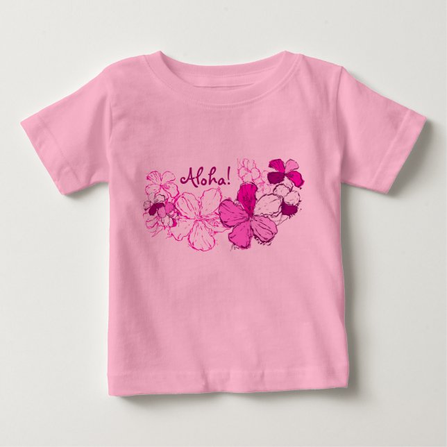 Doodle Hibiscus Toddler Tee (Front)