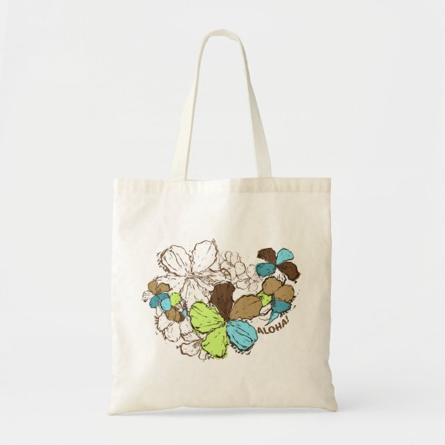 Doodle Hibiscus Tote Bag (Front)