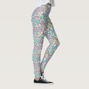 Doodle Ice Cream Cones and Popsicles Leggings