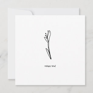 Doodle Illustrations Wedding in Black and White Card