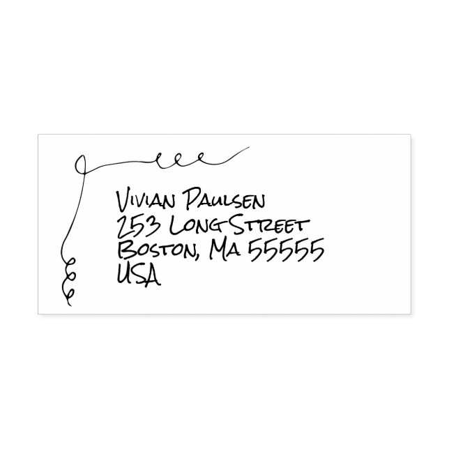 Doodle Illustrations Wedding in Black and White Self-inking Stamp (Design)