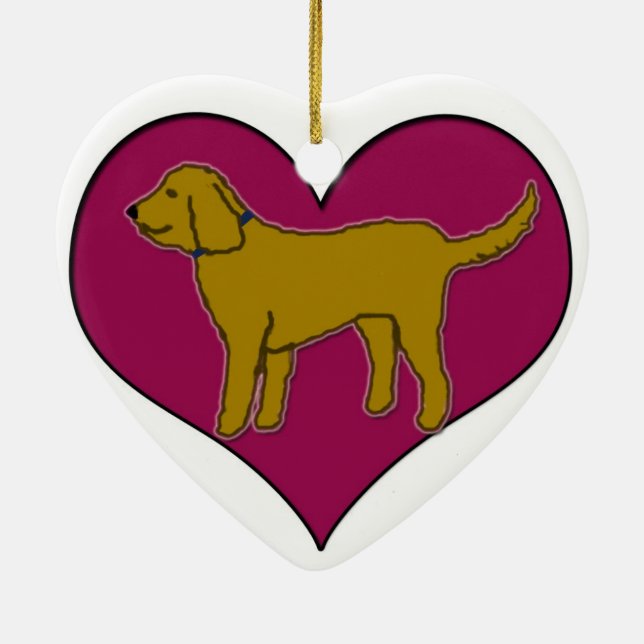 Doodle in my heart ceramic tree decoration (Back)