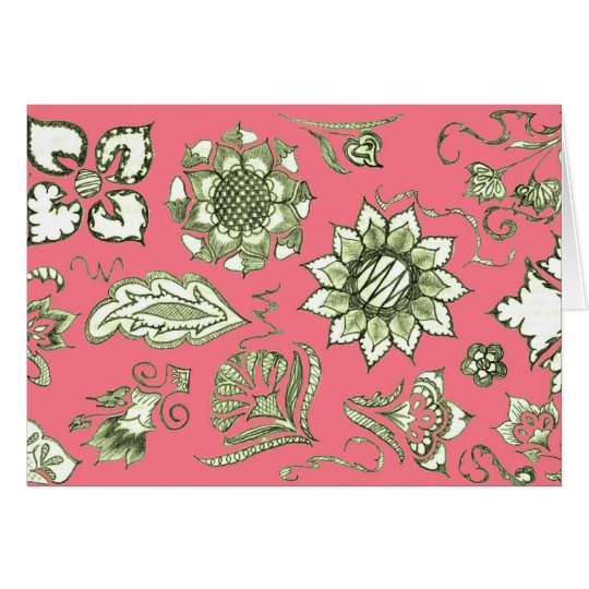 Doodle in Pink and Olive Card