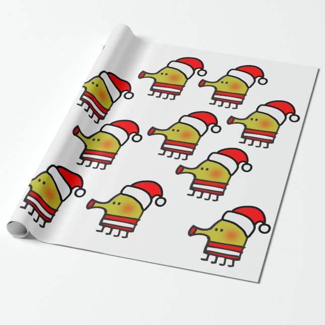 doodle jump christmas wrapping paper (Unrolled)