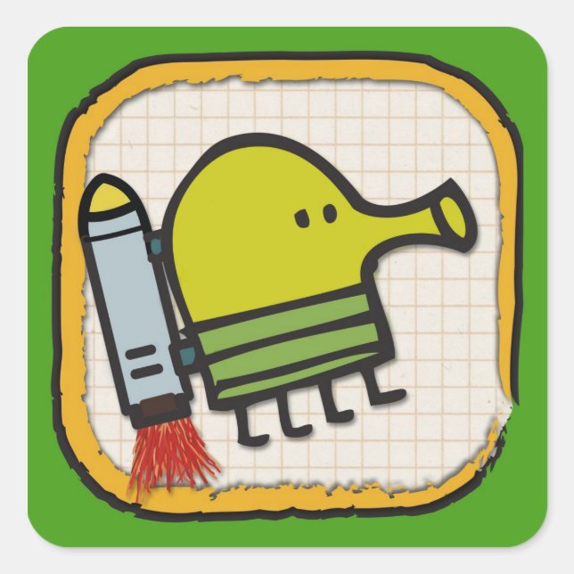 Doodle Jump Icon Square Sticker (Front)