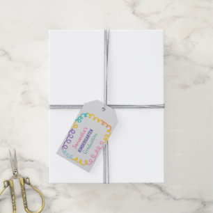 Doodle Kindergarten Graduation Party Gift Tags