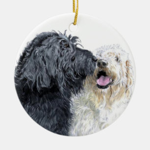 Doodle Kisses Ceramic Tree Decoration