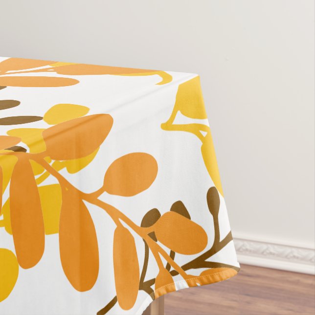 Doodle leaves 36 tablecloth (In Situ)
