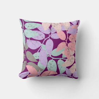 doodle leaves cushion