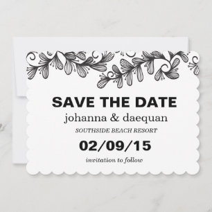 Doodle Leaves Save The Date