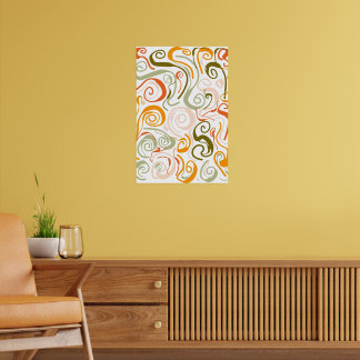 Doodle Line Style Modern Wall Art