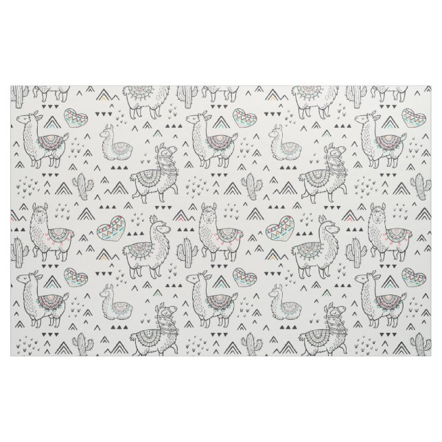 Doodle Llama Fabric (Fat Quarter)