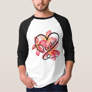 Doodle Love Heart & Flowers T-Shirt