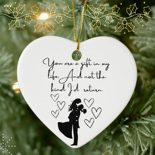 Doodle Merry and married christmas Ceramic Tree Decoration