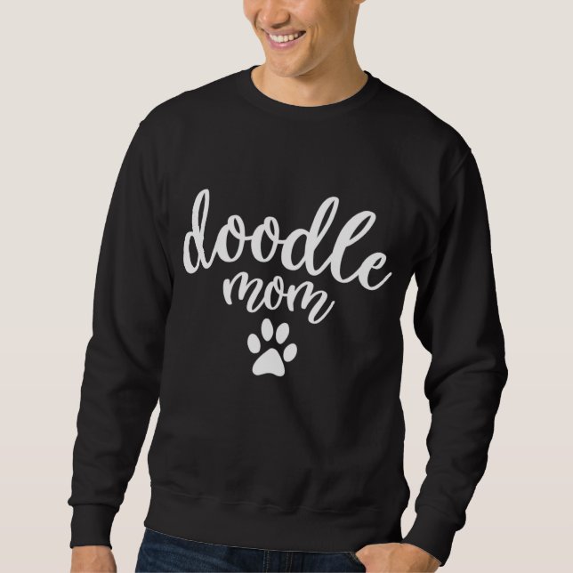 Doodle Mum Dog Paw - Goldendoodle Gift Sweatshirt (Front)