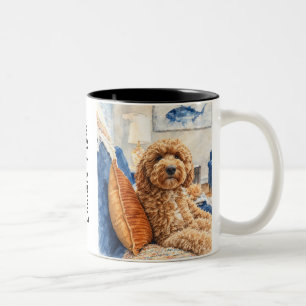 Doodle Mum Golden Doodle Two-Tone Coffee Mug