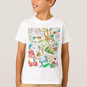 doodle new year party celebration T-Shirt