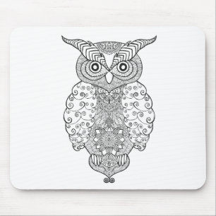 Doodle Owl Mouse Mat