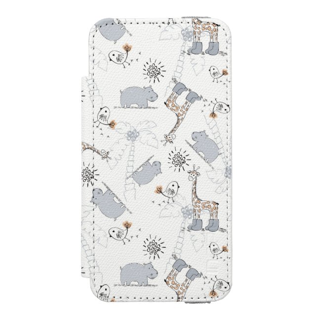 doodle pattern 2 incipio iPhone wallet case (Folio Front)