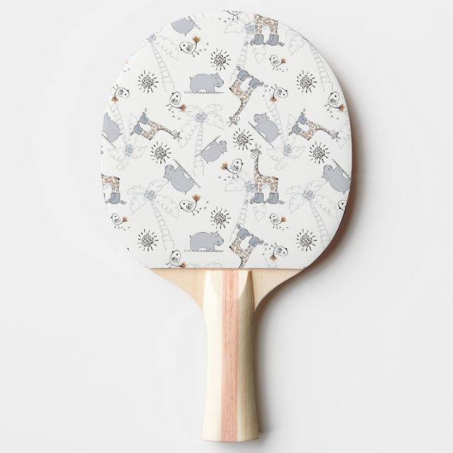 doodle pattern 2 ping pong paddle (Front)