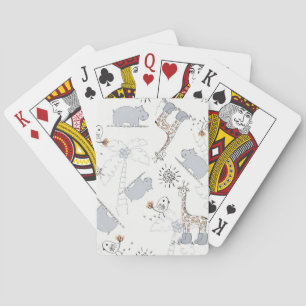 doodle pattern 2 playing cards