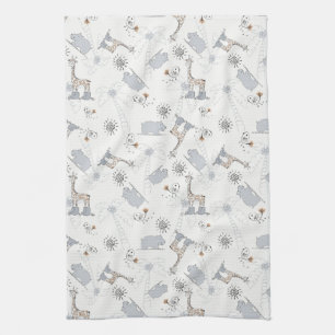 doodle pattern 2 tea towel