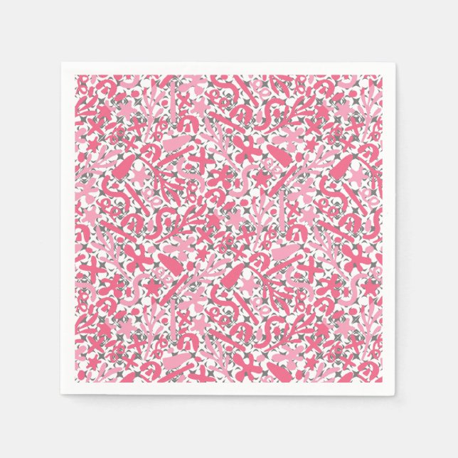 Doodle Pattern in Pink.01.w Napkin (Front)