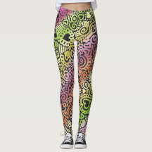 Doodle Pattern Leggings