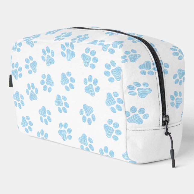 Doodle Paws, Dog Paws, Baby Blue Paws Dopp Kit (Right Corner)