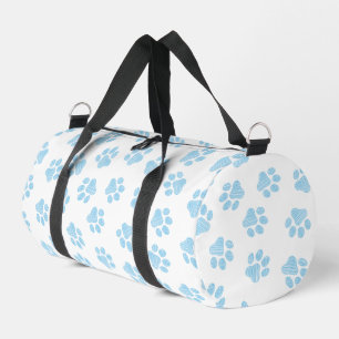 Doodle Paws, Dog Paws, Baby Blue Paws Duffle Bag