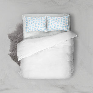 Doodle Paws, Dog Paws, Baby Blue Paws Pillowcase